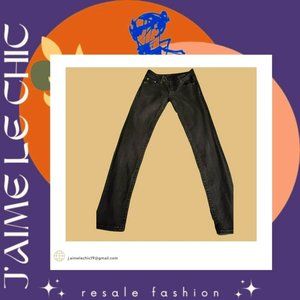 Black Wash Miss Me Jeans with Diamonds & Silver Beading Design Skinny Jeans